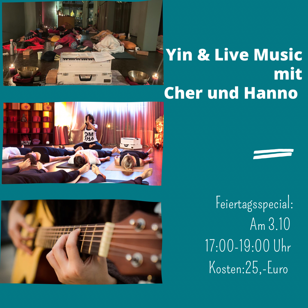 Feiertagsspecial:Yin begleitet von Live Musik an der Gitarre und Harmonium in Köln Sülz