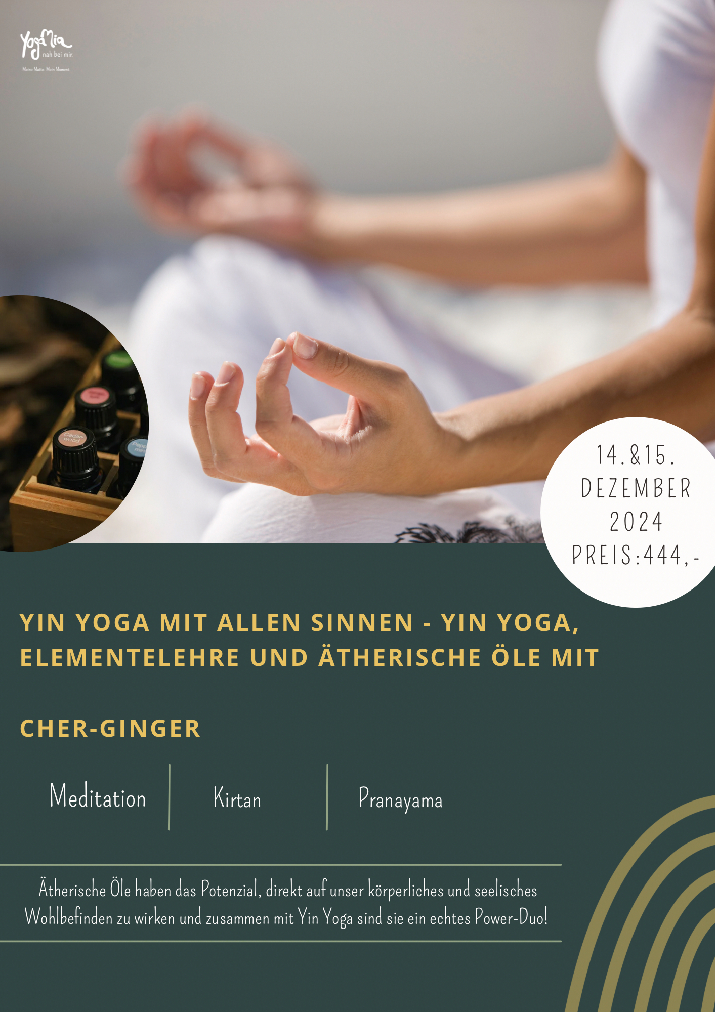 Yin Yoga mit allen Sinnen - Yin Yoga, Elementelehre und ätherische Öle mit Cher-Ginger