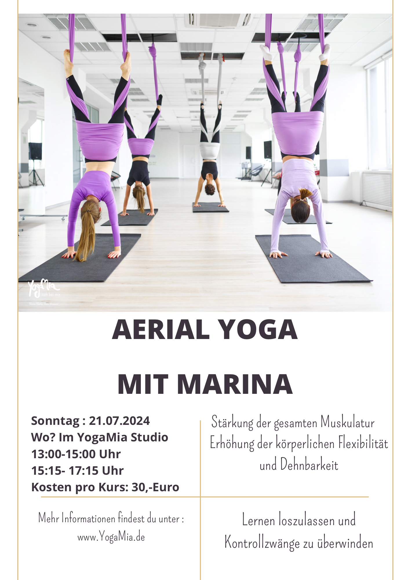 Aerial Yoga mit Marina