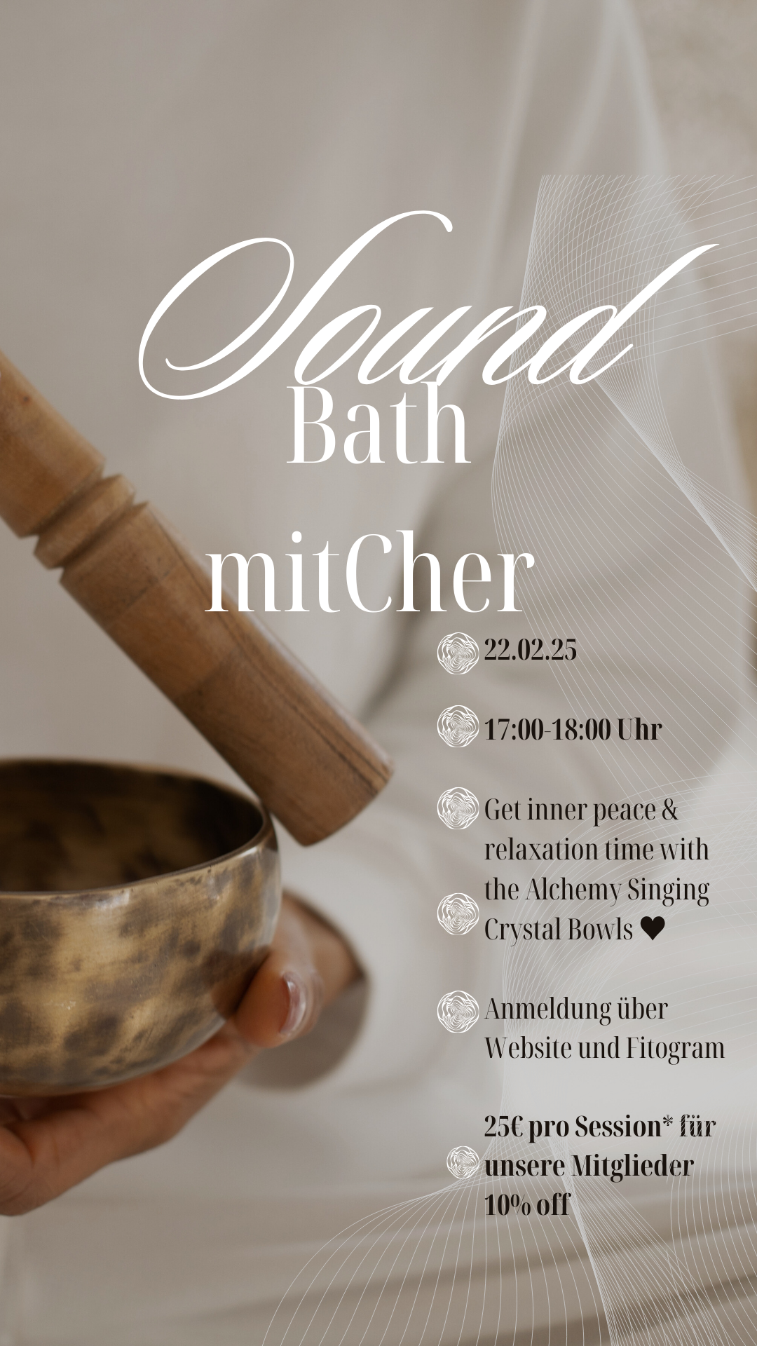 Soundbath mit den Alchemy Singing Crystal Bowls mit Cher