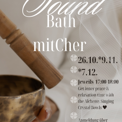 Soundbath mit den Alchemy Singing Crystal Bowls mit Cher: noch 3 Termine in 2024