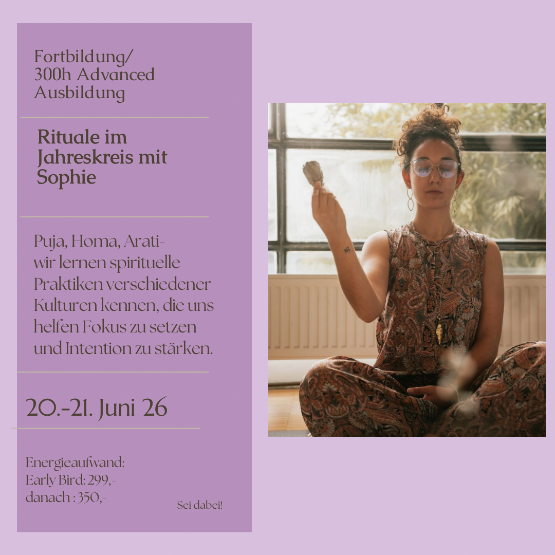 Rituale im Jahreskreis Yogalehrer Ausbildung in Köln mit Sophie